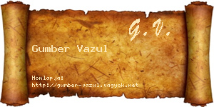 Gumber Vazul névjegykártya